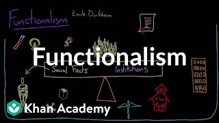 Functionalism  Society and Culture  MCAT  Khan Academy [upl. by Ennagem89]