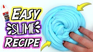 HOW TO MAKE SLIME For Beginners NO FAIL Easy DIY Slime Recipe [upl. by Arlette]