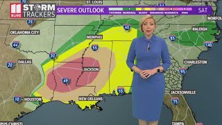 Severe weather moving into Georgia on Sunday [upl. by Tannenwald]