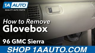 How to Remove Glovebox 8898 GMC Sierra K1500 [upl. by Epilihp]