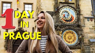 Prague in 1 Day Itinerary  StepByStep Guide  FREE MAP [upl. by Llevart]