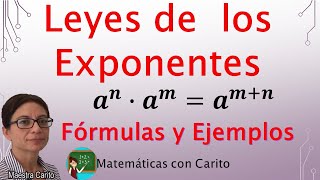 Leyes de los Exponentes  Reglas y Ejemplos [upl. by Christina]