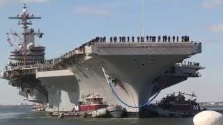 USS George HW Bush CVN 77 homecoming from Norfolk Va Part 1 [upl. by Glenine]