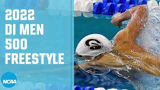 Mens 500 freestyle  2022 NCAA swimming championships [upl. by Morena34]