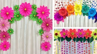 3 EASY PAPER FLOWERS DECORATION IDEAS FOR ANY OCCASION AT HOME [upl. by Hnamik]