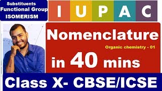 IUPAC  Nomenclature of ORGANIC Carbon amp its compound  Functional groups [upl. by Fradin]