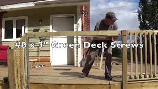 DIY Deck Part 12  Attaching Railing amp Balusters [upl. by Athey]