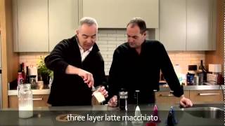 aerolatte  milk frother makes three layer caffè latte macchiato [upl. by Theresina]