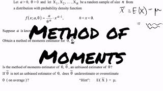 Method of Moments Estimation [upl. by Eiramllij]