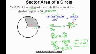 Finding Sector Area of a Circle [upl. by Akihsar]