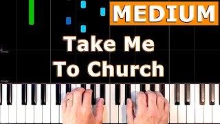 Hozier  Take Me To Church  MEDIUM Piano Tutorial  Sheet Music [upl. by Arly]