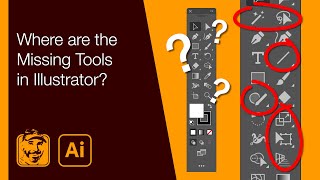 Where are the Missing Tools in Illustrator [upl. by Bergstrom529]