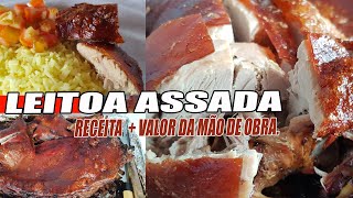 LEITOA ASSADA NO FORNO  RECEITAS DA ROSA [upl. by Aynwat507]