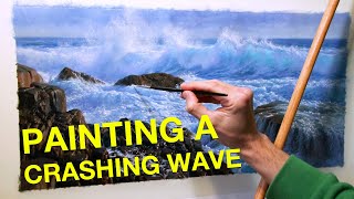 How to paint a SEASCAPE in Oils  Crashing Waves and WATER [upl. by Kyla]