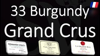 The 33 Grand Cru Wines from Burgundy  Complete List  French Pronunciation [upl. by Teteak]