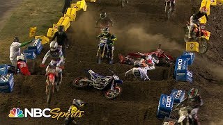 Worst crashes from Supercross Round 10 in Daytona  Motorsports on NBC [upl. by Esac]