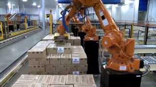 ABB Robotics  Palletizing Cartons [upl. by Araccat983]