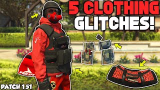 GTA 5 ONLINE TOP 5 CLOTHING GLITCHES AFTER PATCH 152 Colored Duffel BagsCamo PouchesInvis Feet [upl. by Gaudette]