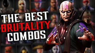 EVERY Characters BEST BRUTALITY COMBO in Mortal Kombat X [upl. by Ekihc]