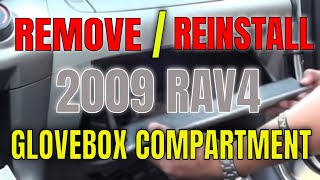 DIY RAV4 2009 Removing Glove Box [upl. by Nahtannoj]