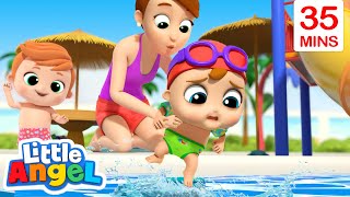 Learning How To Swim  More  Little Angel Kids Songs amp Nursery Rhymes [upl. by Leirbaj]