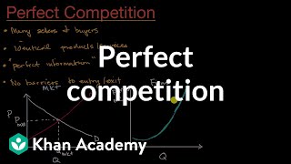 Perfect competition  Microeconomics  Khan Academy [upl. by Downes]