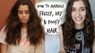 How to Manage Curly Frizzy amp Poofy Hair  My Hair Care Routine [upl. by Muna]