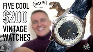 5 Super Cool 200 Vintage Watch Bargains  Hamilton Bulova Benrus Smiths amp More [upl. by Emery]