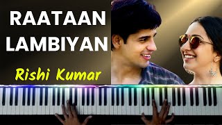 Raataan Lambiyan Piano Instrumental  Karaoke  Cover  Ringtone  Shershaah  Hindi Song Keyboard [upl. by Caasi]