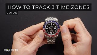 Rolex GMTMaster II Setup – How to Track 3 Time Zones  Bobs Watches [upl. by Civ]