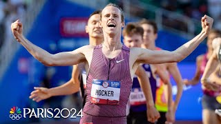 Cole Hocker SMASHES US Trials 1500m record advance to Olympics  NBC Sports [upl. by Einallem948]