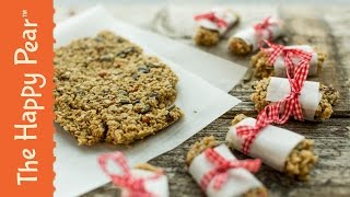 Flapjack  Granola Bar Recipe  Easy Vegan Snack  THE HAPPY PEAR [upl. by Aggappera190]