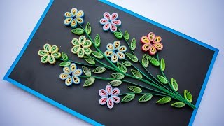 Mothers day  Quilling Flower  How to make Quilling Flowers  Quilling for Beginners  DIY 💚 [upl. by Carolynn]