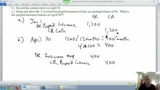 Accounting  Unit 3  Part 1 Prepaid Expenses [upl. by Htebasyle974]