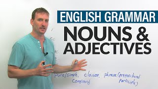 Parts of Speech in English Grammar NOUNS amp ADJECTIVES [upl. by Anniahs]