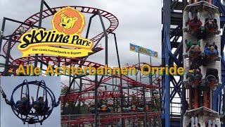 Skyline Park 2016  OnRides Impressionen  Parkvideo  Alle Achterbahnen Onride  All Coaster [upl. by Pierrette]