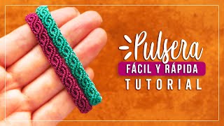 Cómo hacer pulsera de hilo fácil y rápida 15✨ Paso a Paso  DIY Macrame Friendship Bracelet [upl. by Oralle28]