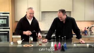 How to make a frappé coffee using an aerolatte milk frother [upl. by Ecirtram]