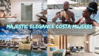 Junior Swim Up Suite Room Tour  Majestic Elegance Costa Mujeres Cancun Mexico [upl. by Alicul]