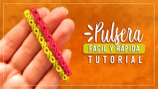 Cómo hacer pulsera de hilo fácil y rápida 21✨ Paso a Paso  DIY Macrame Friendship Bracelet [upl. by Knapp285]