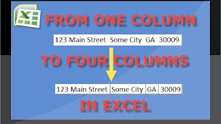 How To Separate Addresses In Excel From One Column To Four [upl. by Pohsib546]