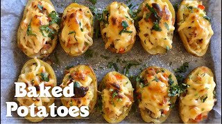 Baked Potato Recipe  How to Make Cheesy Baked Potatoes [upl. by Lesiram]