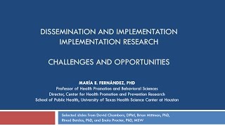 Dissemination and Implementation Research Challenges and Opportunities MtG [upl. by Annabelle]