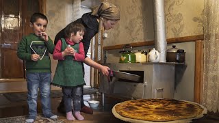 Life in the RUSSIAN southernmost village Сooking Lezgin national meat cake and khinkal [upl. by Stets990]