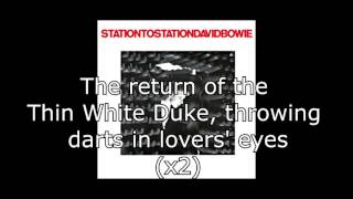 Station to Station  David Bowie  Lyrics [upl. by Aneen]