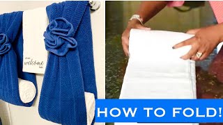 BATHROOM DECORATING IDEA  DECORATIVE TOWEL FOLDING [upl. by Jennee]