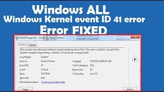 How to Fix Windows Kernel event ID 41 error [upl. by Gerius203]