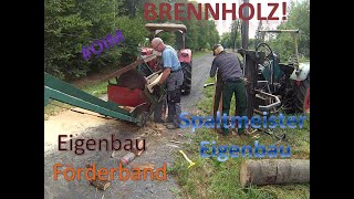 41 Brennholzerwerb  Holz machen  Eigenbauspalter  Wippsäge mit Förderband  DIY  OIM [upl. by Eiroc]