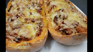 Butternut farcie au four 🎃  Baked Stuffed Butternut Squash [upl. by Cornell97]