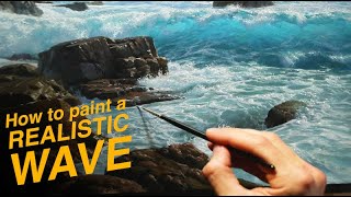 How to paint a Crashing Wave  SEASCAPE OIL PAINTING TUTORIAL [upl. by Yolande]